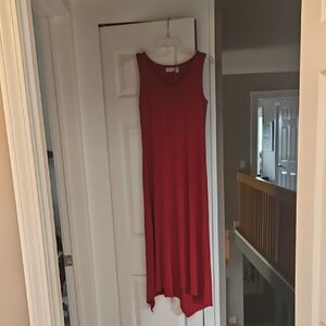 Elegant Red Sleeveless Dress